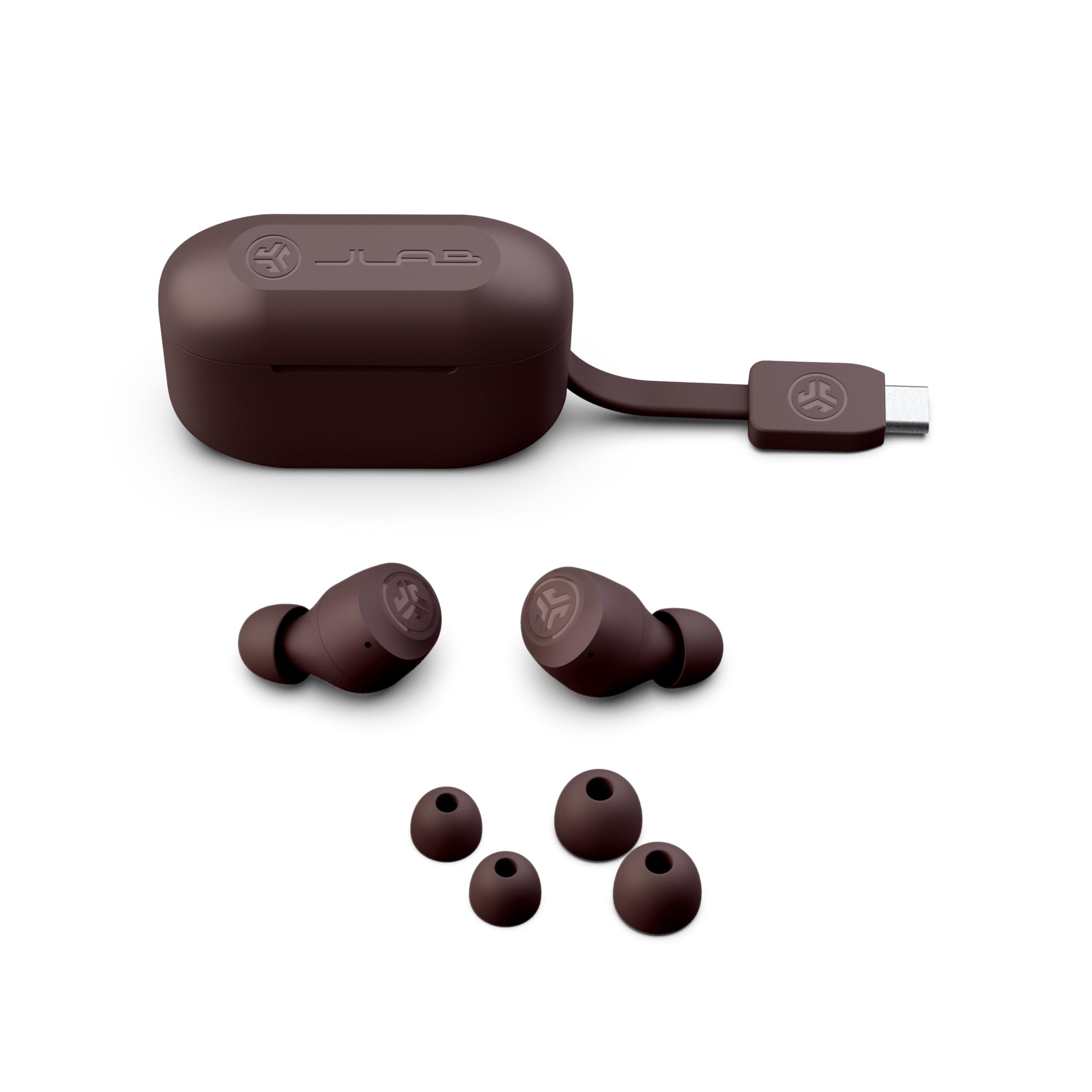 JLab Go Air Pop+ True Wireless Earbuds, in Ear Headphones, Bluetooth Earphones, 35H Playtime Ear Buds, Bluetooth Earbuds with Microphone, USB-C Charging Case, Dual Connect, EQ3 Sound, Black
