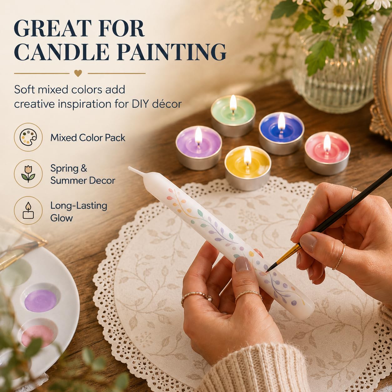 Tealight Candles - Tea Lights Candles Unscented Tea Tree Lights Mini Votive with Cotton Wick for Decorating Home,Pool,Shabbat,Wedding,Emergencies,Christmas,Halloween,Parties, Spas