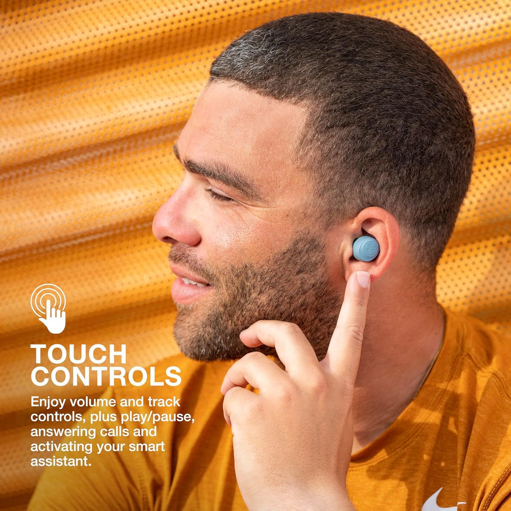 JLab Go Air Pop+ True Wireless Earbuds, in Ear Headphones, Bluetooth Earphones, 35H Playtime Ear Buds, Bluetooth Earbuds with Microphone, USB-C Charging Case, Dual Connect, EQ3 Sound, Black