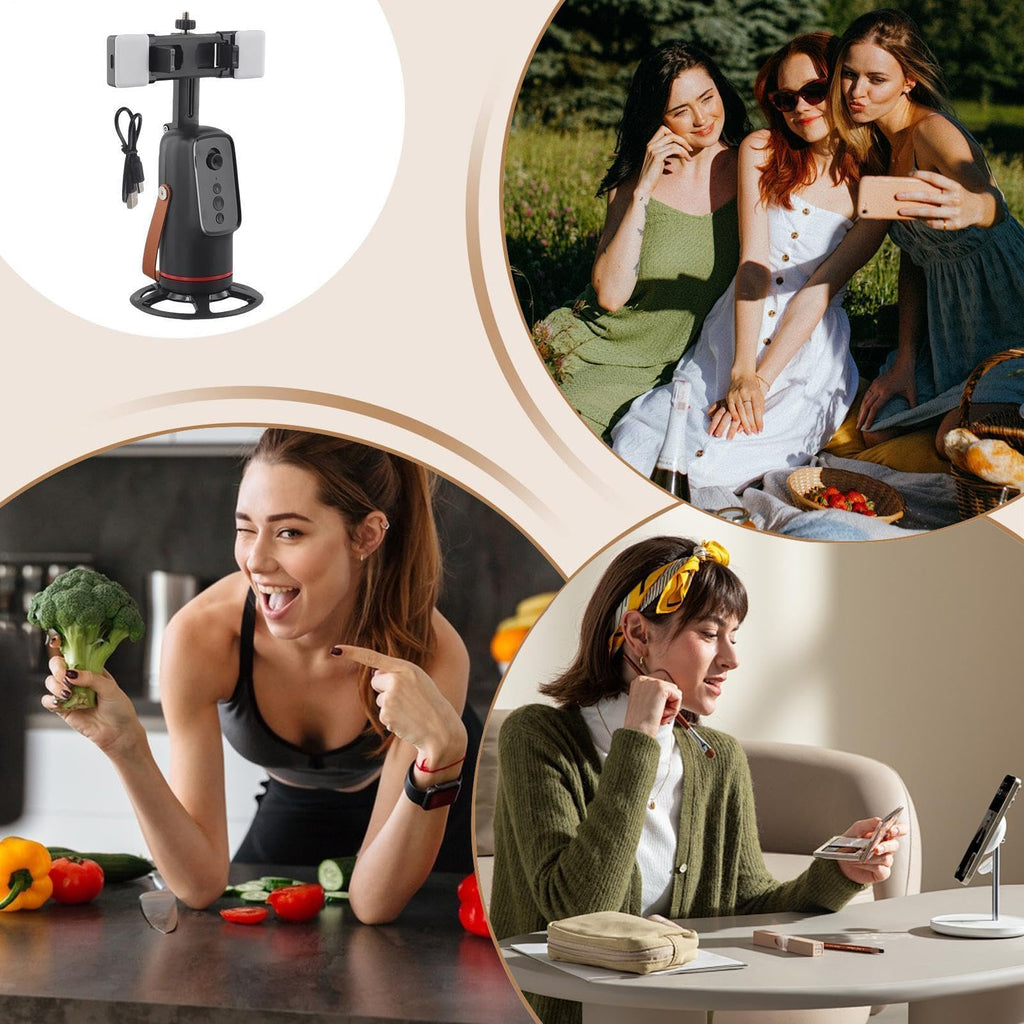 Selfie Stick Tripod – ABS Aluminum Alloy 3.15 Inch Folded Size | Face Tracking Phone Holder | Extendable Cell Phone Tripod Stable Wireless Stand for Vlogging Live Streaming Travel Photography